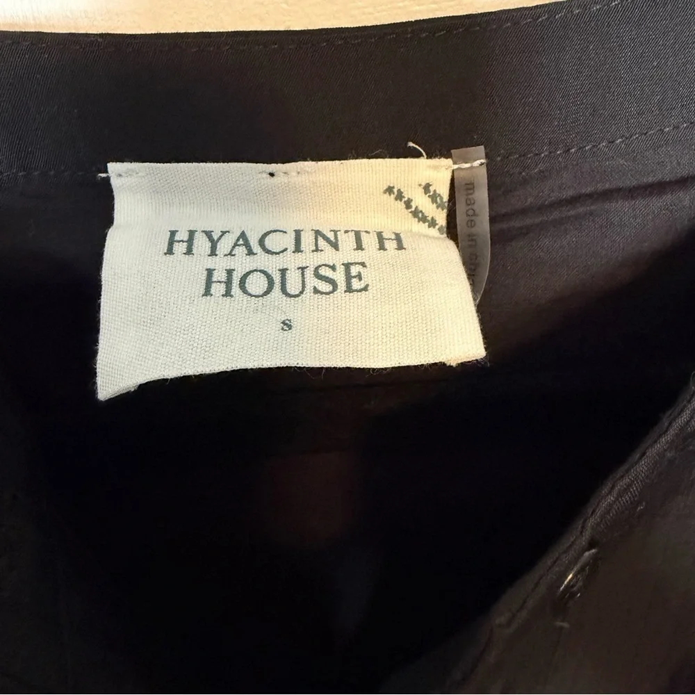 Hyacinth House Tuckernuck black amid mini cotton blend pleated lined dress